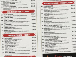 Spice Empire menu