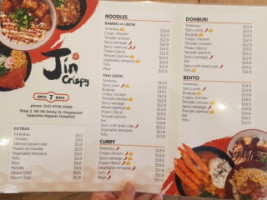 Jin Sushi menu