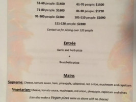 Wildfire Wood Pizza menu