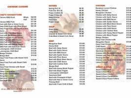 The Grand Bega menu