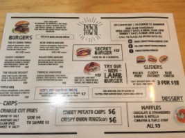 Downtown Burger menu