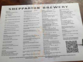 Shepparton Brewery menu