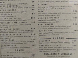 El Asador menu