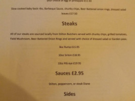 The Millstone At Barnack menu