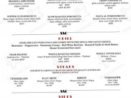 Siam Supper Club menu