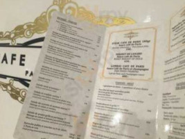 Café De Paris menu