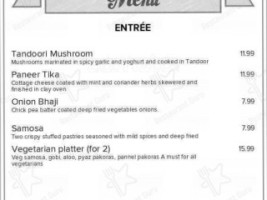 Village Indian menu