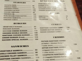 Kacherivalap Le Cafe menu