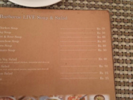 Barbecue Live menu