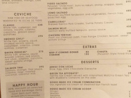 Nikkei Nama Rada menu