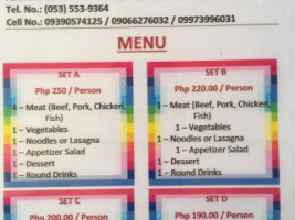 Rccafe&cateringservices menu