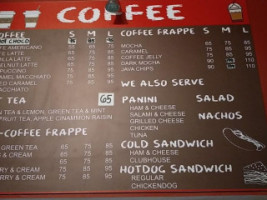 Coffee And Tea Connection menu