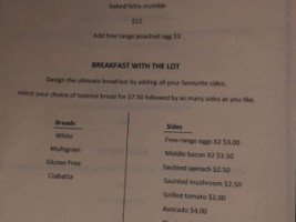 Delgado's Coffee, Bar Restaurant menu