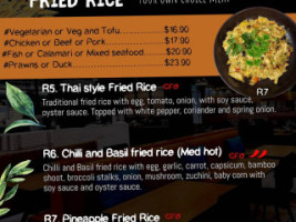 Thai Days menu