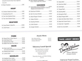 Don's Kitchen menu