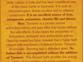 Turmeric Healthy Indian menu