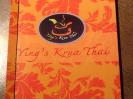 Ying's Krua Thai menu