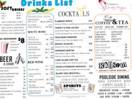 Thirsty Flamingo menu