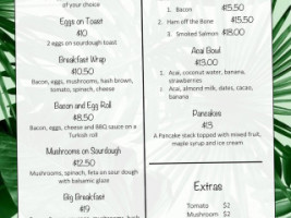 The Cocoa Tree Cafe menu