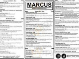 Marcus Bakery Patisserie Cafe menu