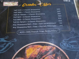 Shawarma Island menu