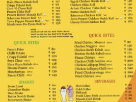 Kathi Nation Araria menu