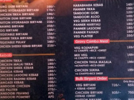 Real Biryani menu