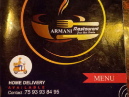 Armani Family menu