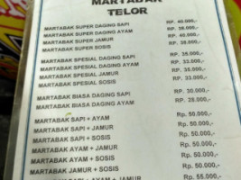 Holland Martabak Terang Bulan menu