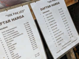 Hik Pak Leo menu