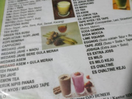 Warung Stmj Susu Segar Ojo Dumeh menu