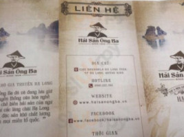 Hải Sản Ông Ba menu