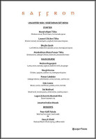 Saffron menu