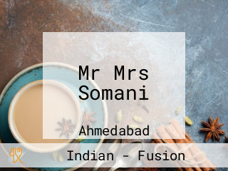 Mr Mrs Somani