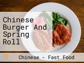 Chinese Burger And Spring Roll