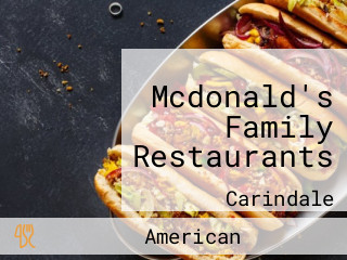 Mcdonald's Family Restaurants