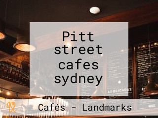 Pitt street cafes sydney