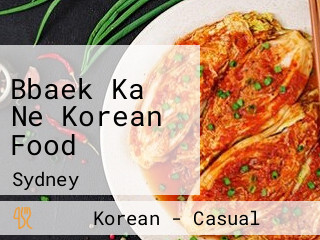 Bbaek Ka Ne Korean Food