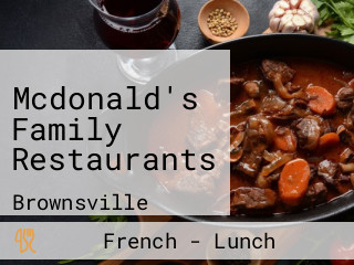 Mcdonald's Family Restaurants