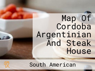 Map Of Cordoba Argentinian And Steak House