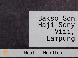 Bakso Son Haji Sony Viii, Lampung