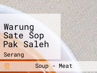 Warung Sate Sop Pak Saleh