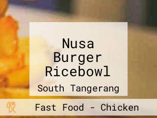 Nusa Burger Ricebowl