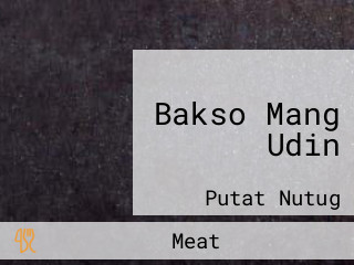 Bakso Mang Udin