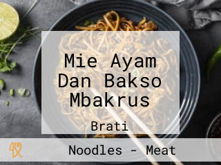 Mie Ayam Dan Bakso Mbakrus