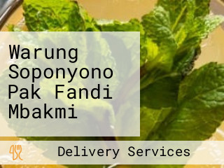 Warung Soponyono Pak Fandi Mbakmi