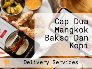 Cap Dua Mangkok Bakso Dan Kopi