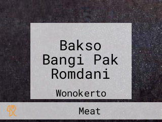 Bakso Bangi Pak Romdani