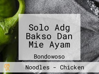 Solo Adg Bakso Dan Mie Ayam