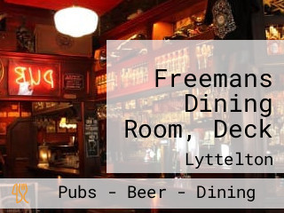 Freemans Dining Room, Deck